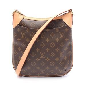 Louis Vuitton Odeon Monogram Shoulder Bag Leather Brown